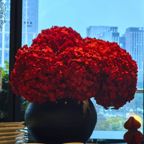 【高品质中国红 永生绣球】永不凋零的鲜花 节日装饰必备花材