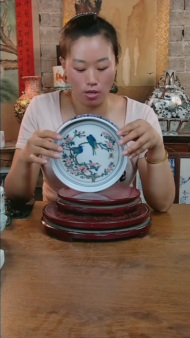 摆件景德镇高温手工茶盘