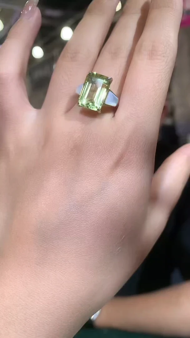 银S925镶嵌戒指水晶【宝石世家严选】