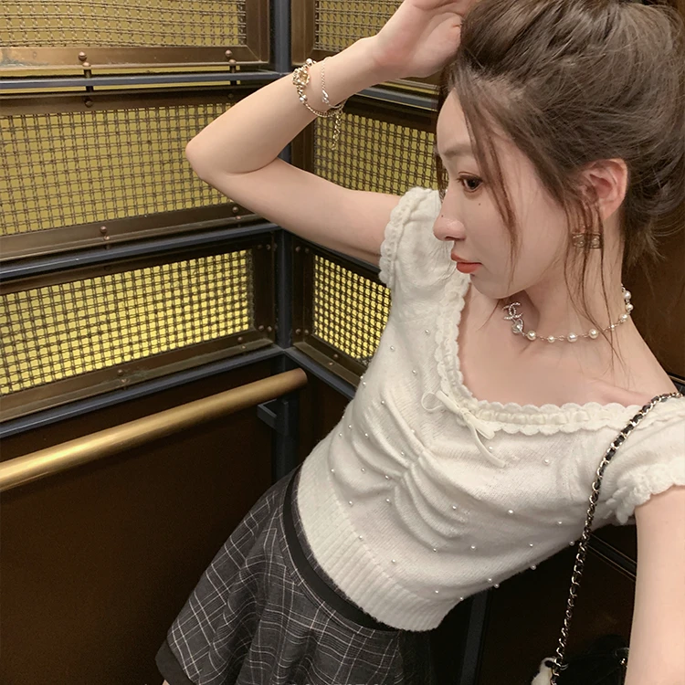 【清】早安茶会·纯欲减龄花苞袖上衣少女设计XY7041B3032