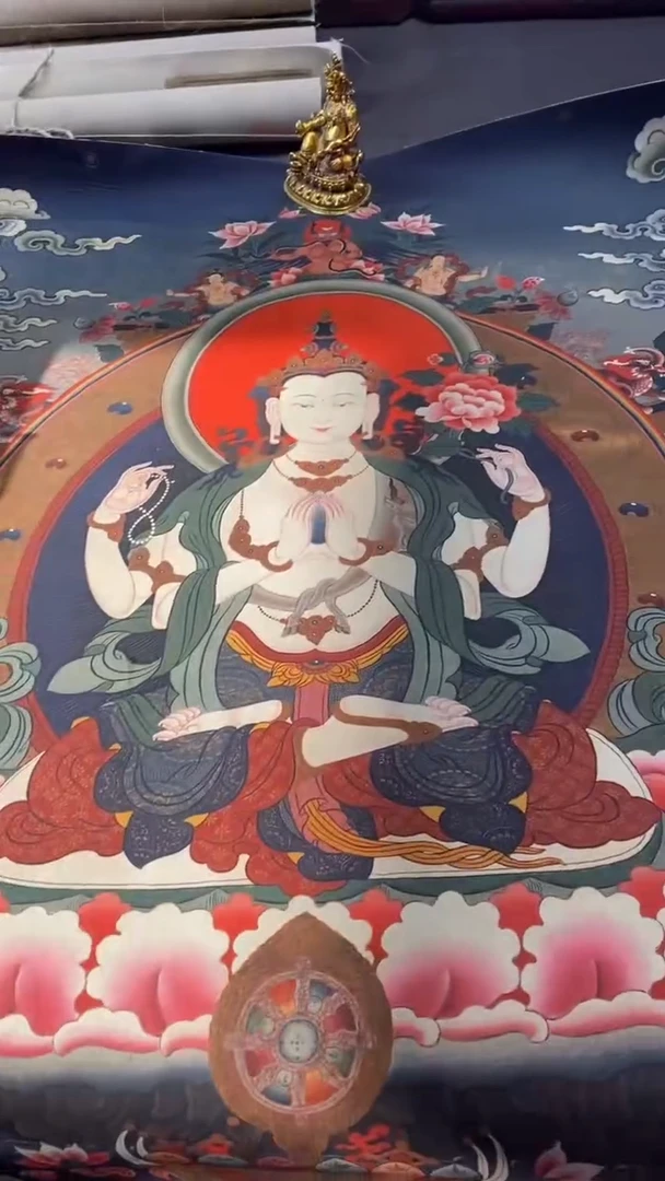 卷轴画王姬藏传唐卡艺术品