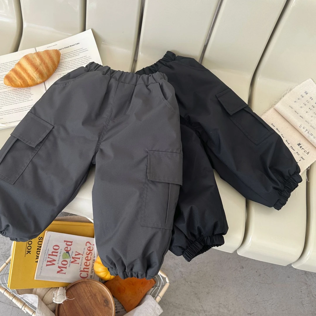 【预售】QK256303橘止皮25男童秋冬石墨烯里布绗棉防水棉裤