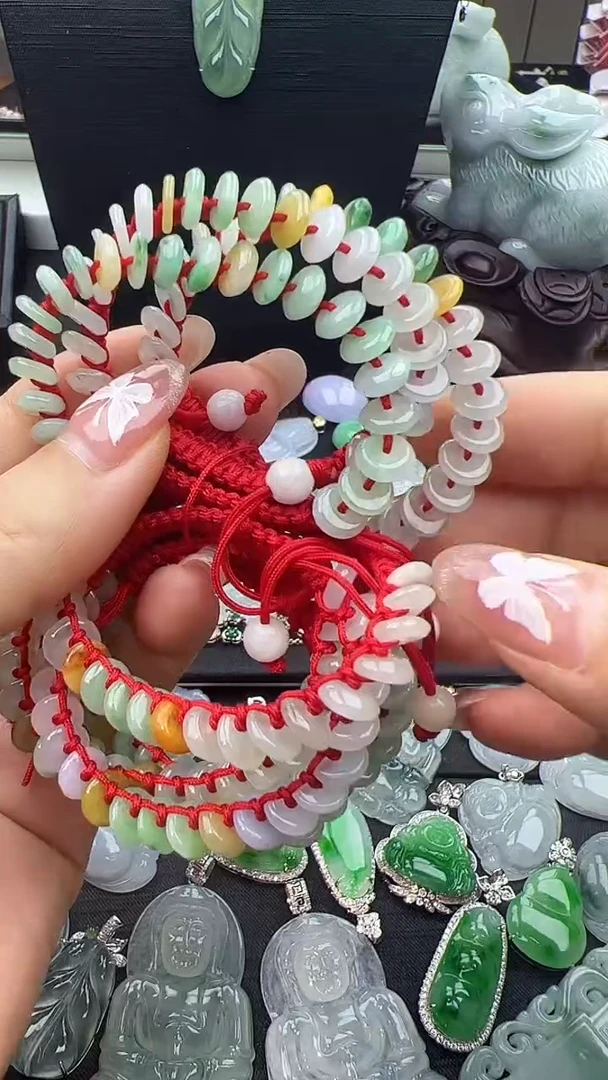 未镶嵌手串翡翠小孩平安扣多样性发其一