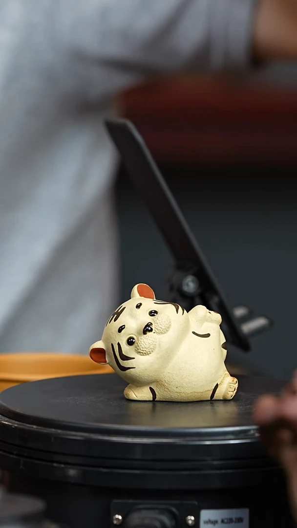 茶壶紫砂手工紫砂茶宠小老虎