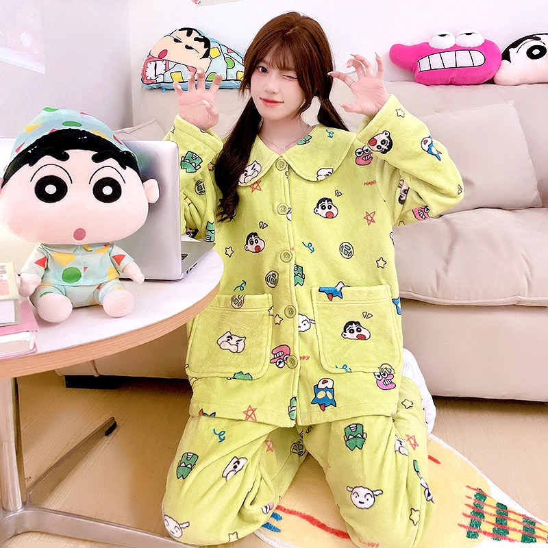 橙子2号【找到指定编码在拍下】家居服秋冬长袖长裤时尚睡衣女套装