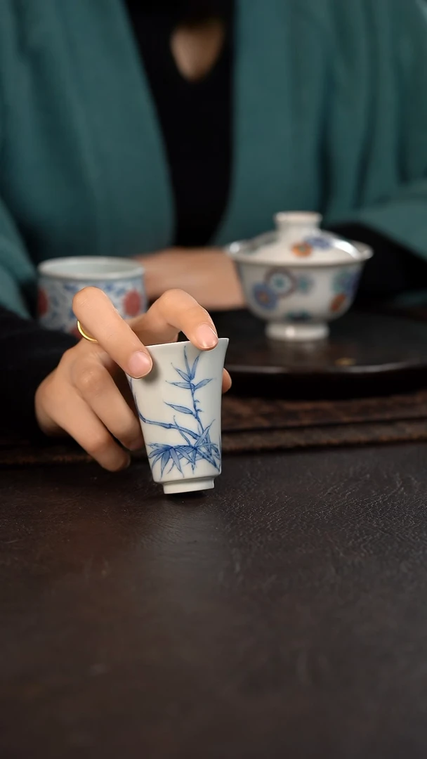 【闪购商品】杯HLX陶瓷竹子闻香杯 随机