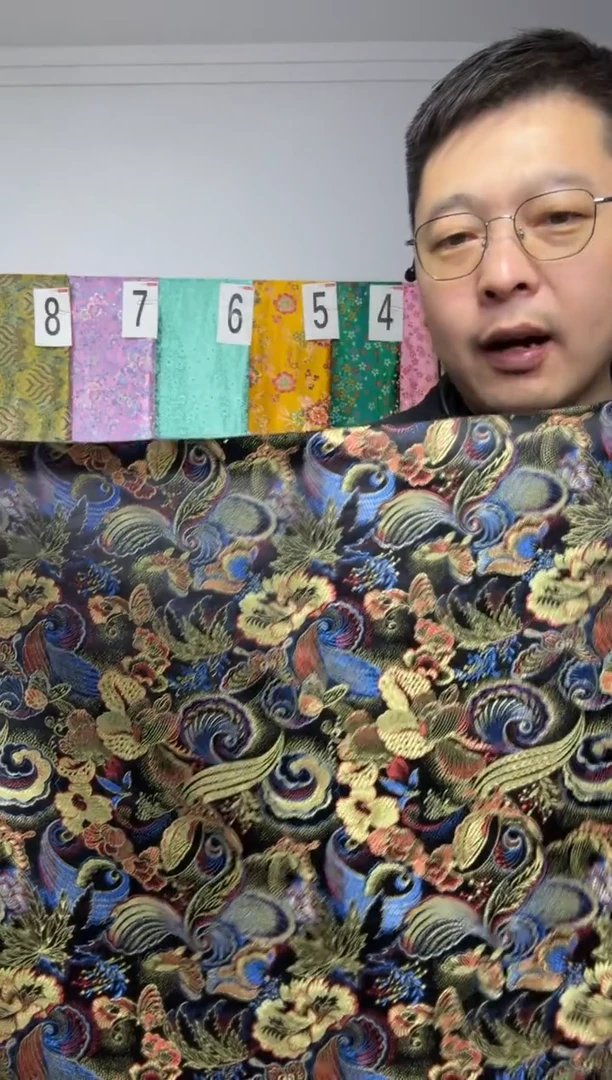 混纺织锦缎布头长度60