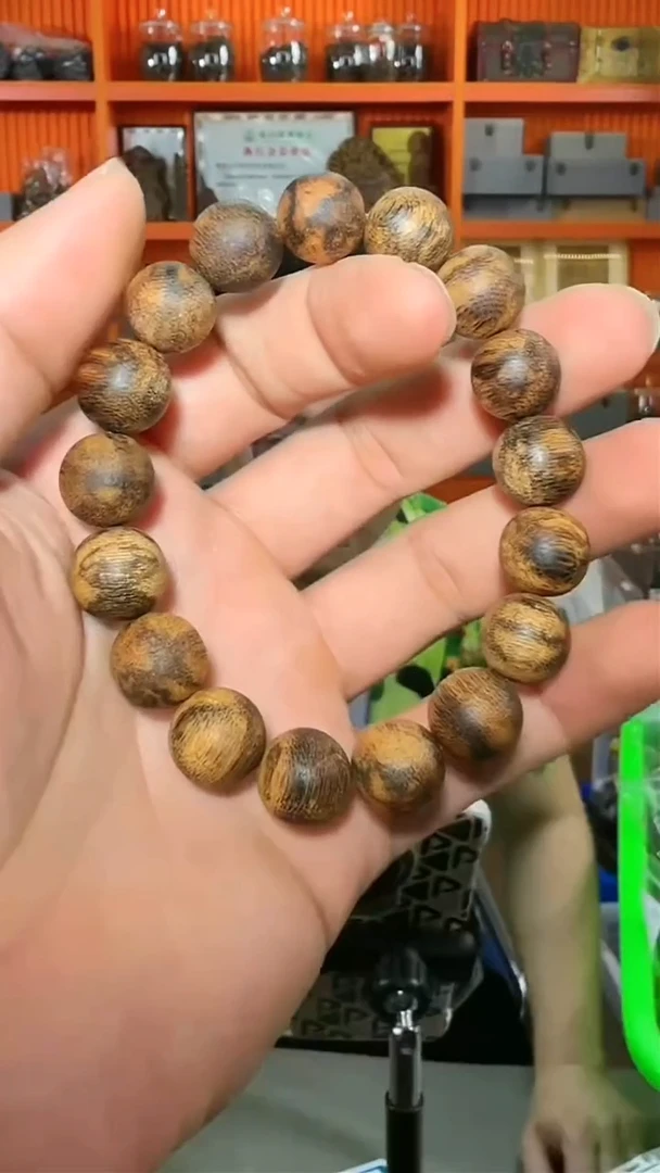 沉香手串109号单圈虎斑1.3多样性发一