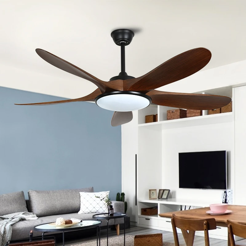 宸居新款大风力餐厅吊扇灯家用电风扇吊灯一体商用简约变频风扇灯