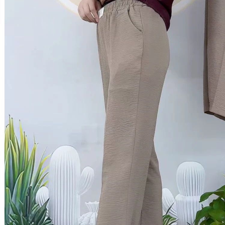 5323 万能腰一标百搭直筒裤宽松