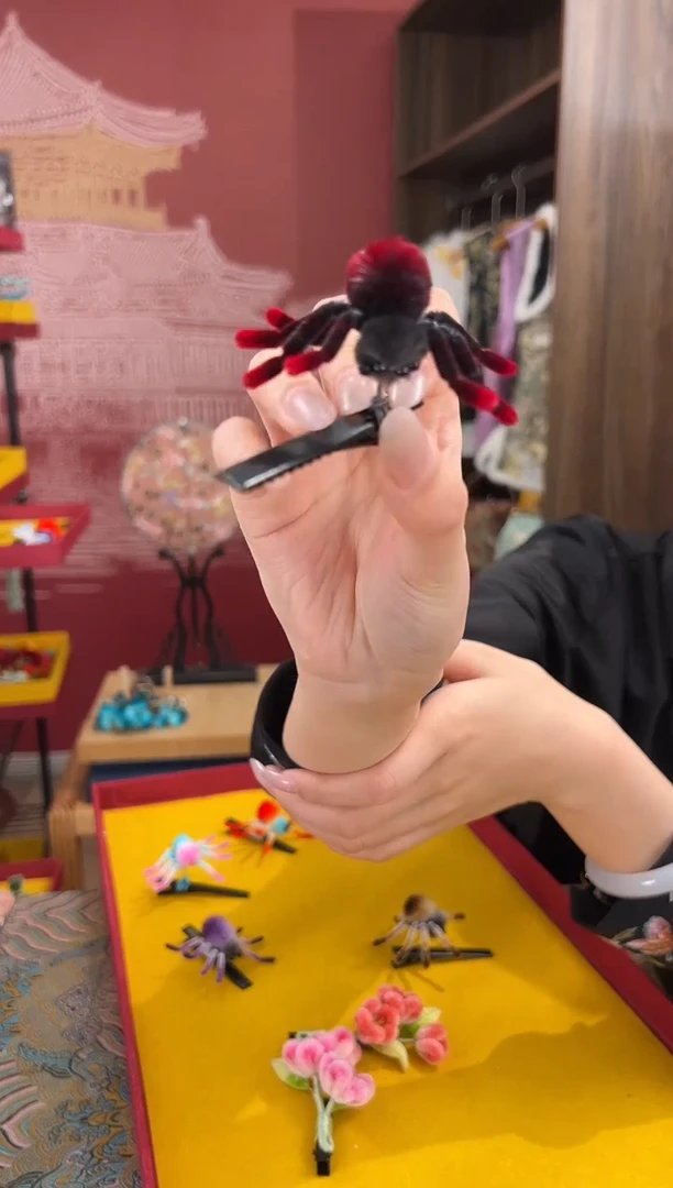 【闪购商品】刺绣非遗绒花（发饰）