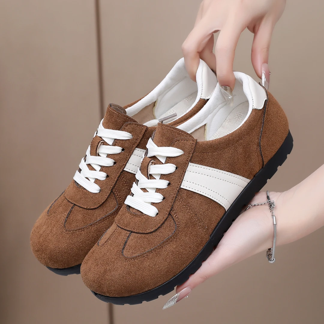 春季新款妈妈鞋软底轻便圆头平底鞋舒适透气时尚休闲鞋女鞋学生鞋