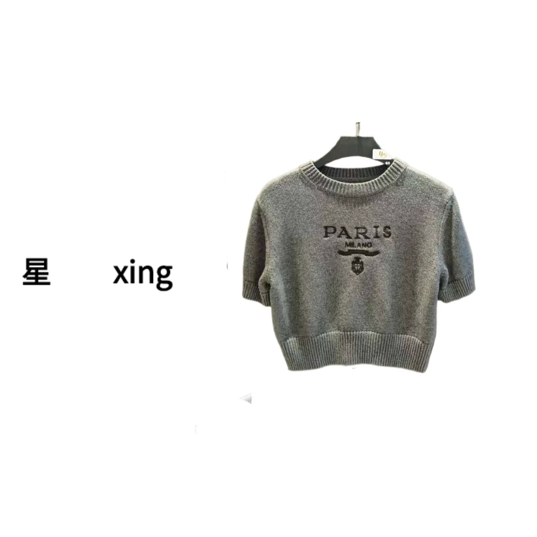 107-P春秋新款短袖圆领针织上衣51015