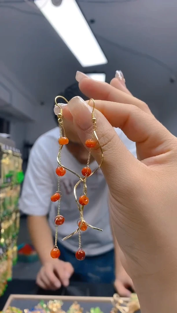 【闪购商品】翡翠耳饰合金429翡翠耳钩