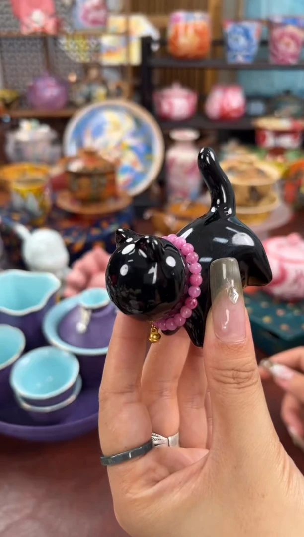 墨黑猪油冻茶宠萌猫