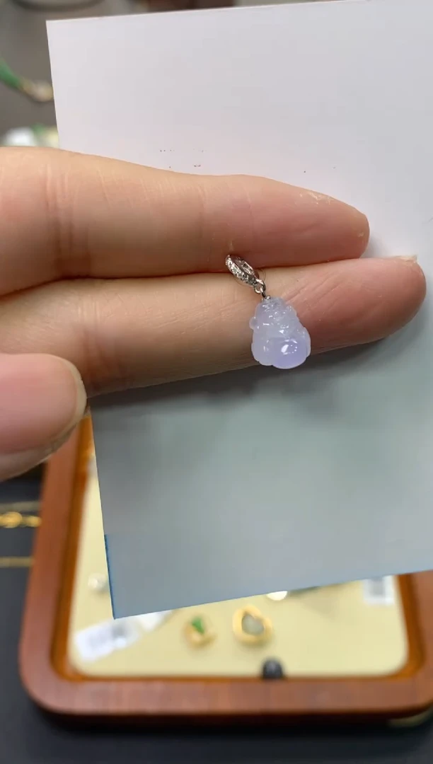 【闪购商品】翡翠颈饰18K金镶嵌净货13942