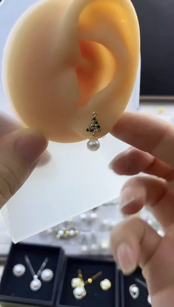 合金耳饰淡水珍珠181