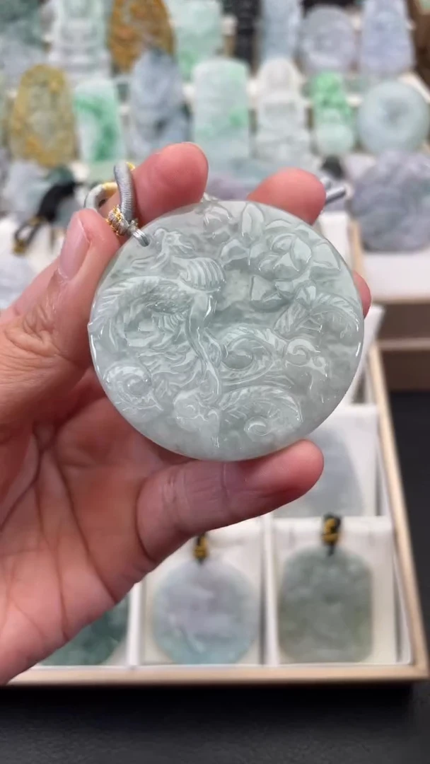 颈饰未镶嵌翡翠天然缅甸翡翠A货446