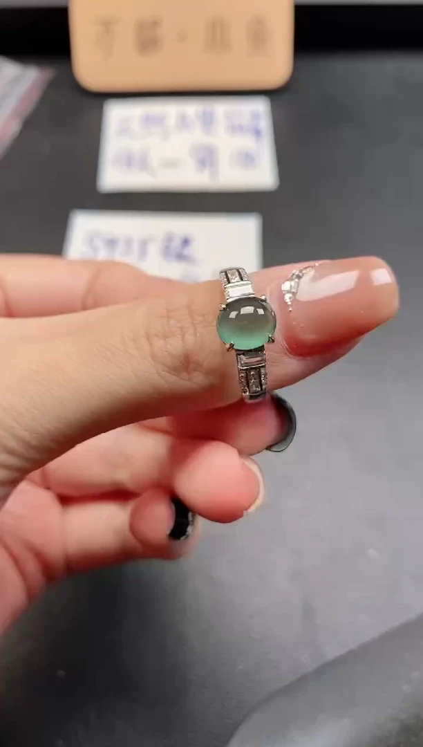 银S925镶嵌戒指翡翠51151