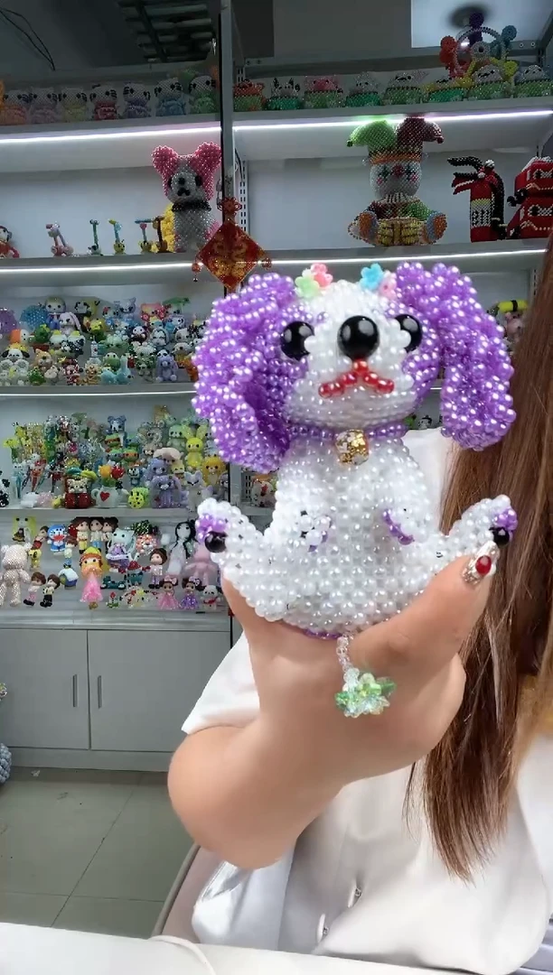 亚克力1521卡6马贝彩贵妇犬材料包1套紫色