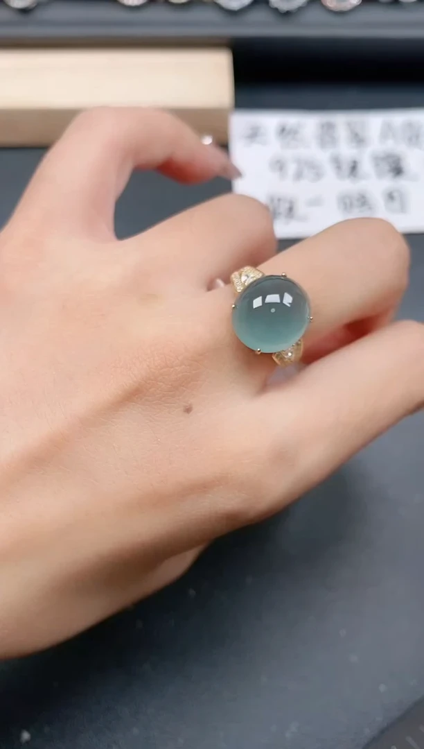 银S925镶嵌戒指翡翠1111