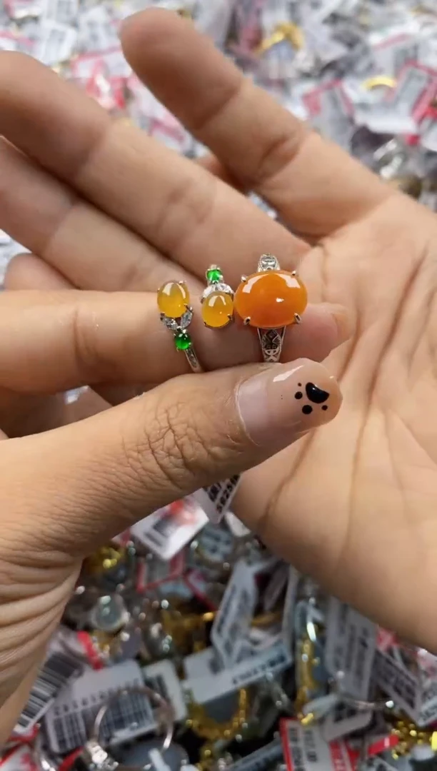 翡翠戒指银S925镶嵌77777    3