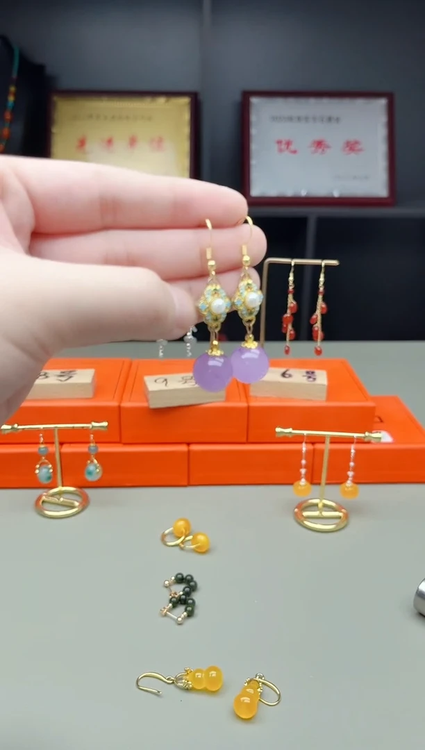 未镶嵌耳钉玛瑙/玉髓312