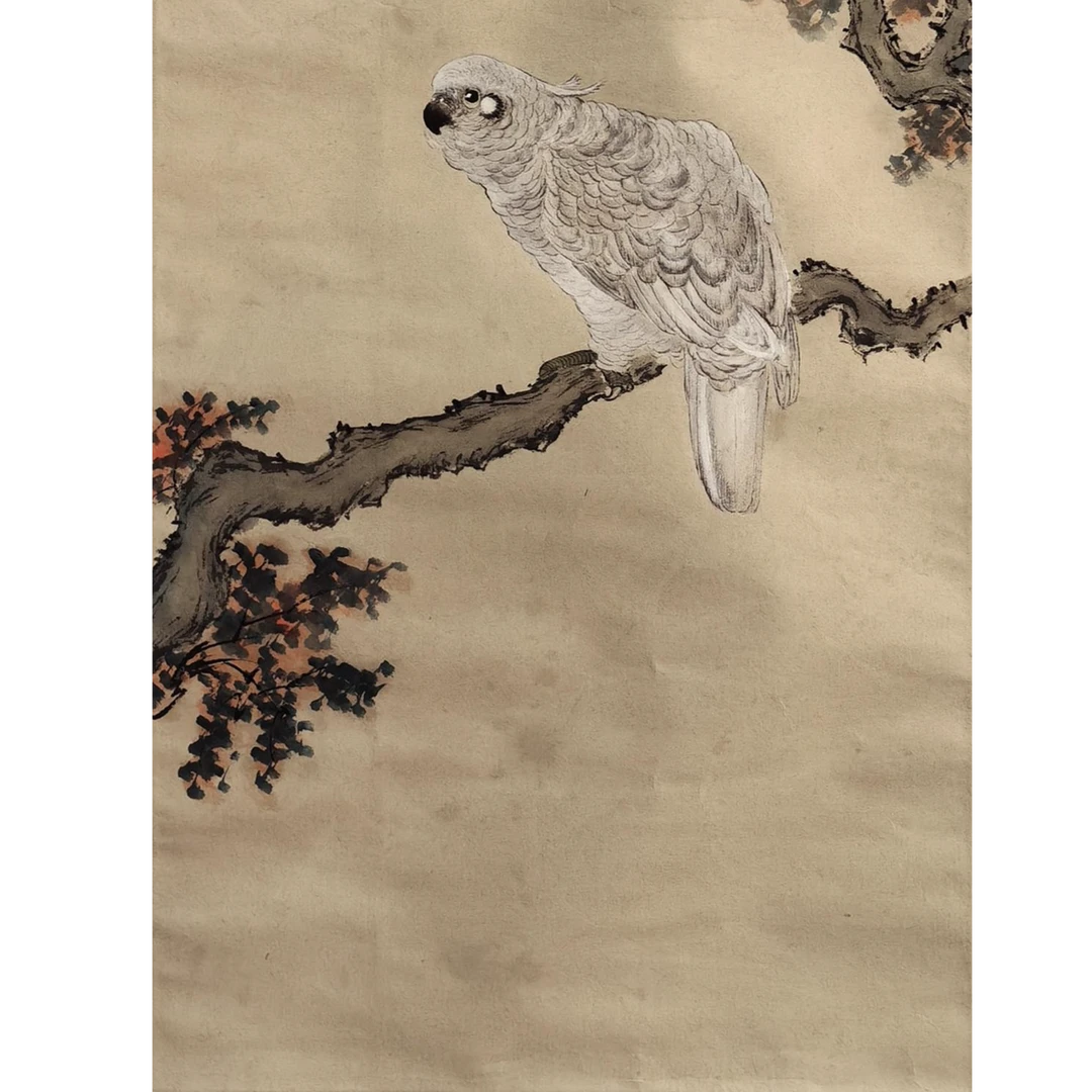 【辽拍】V240325-2-12《花鸟》（2.1平尺) 纸本镜片