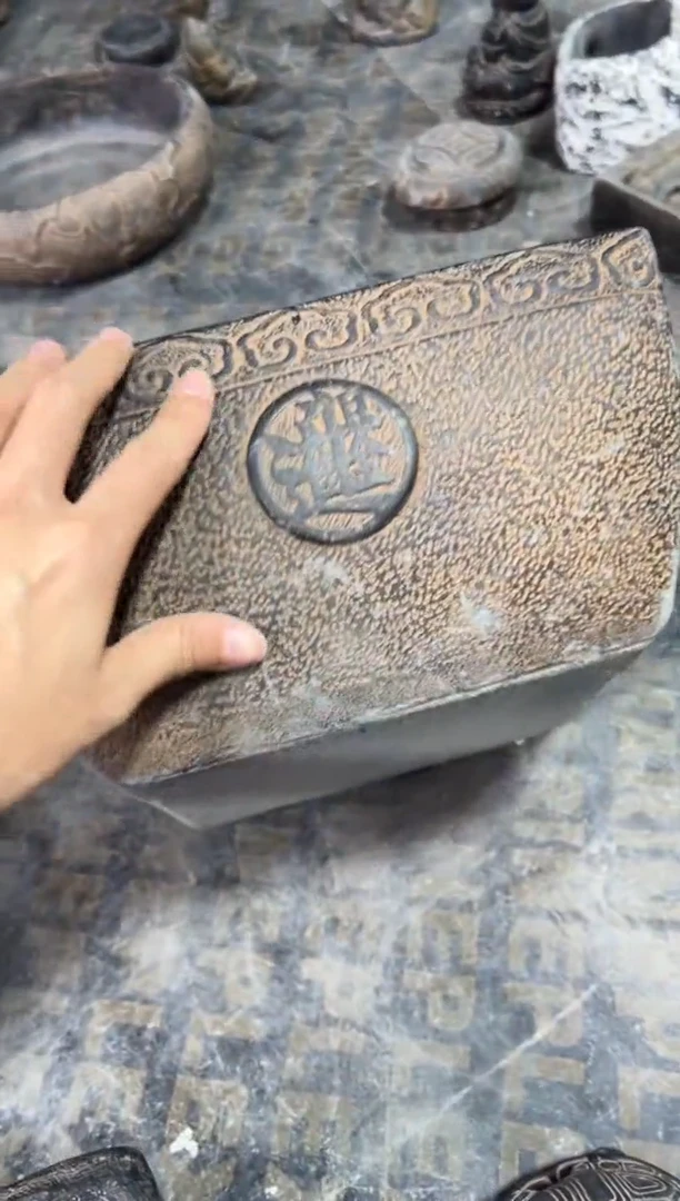 【火山泥】日进斗金大方盆