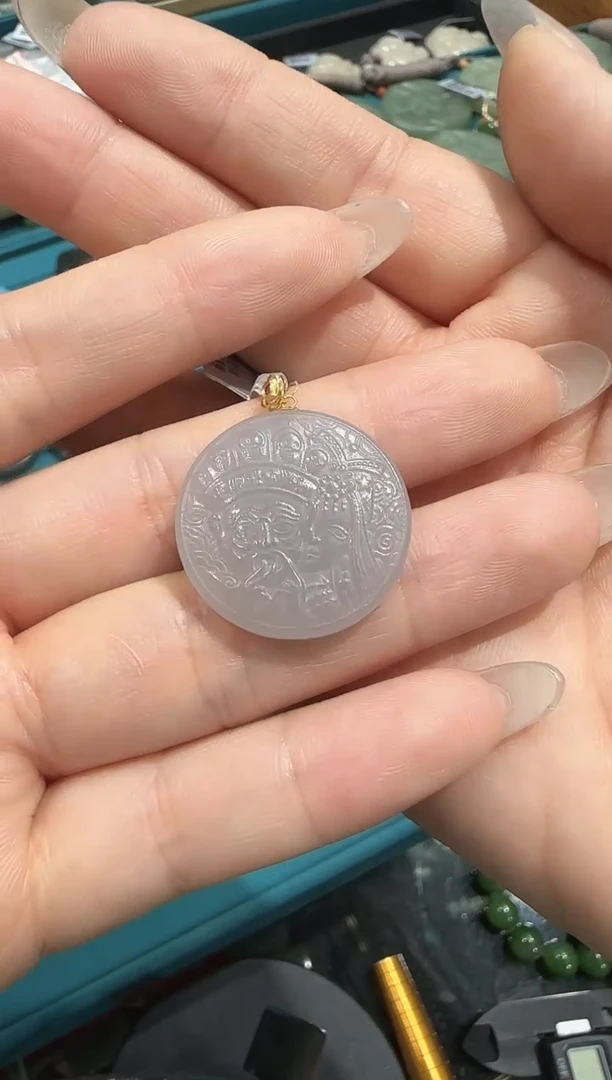 【闪购商品】和田玉吊坠/多样性发18K金镶嵌R162