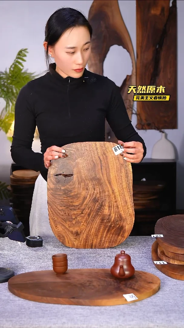 木北美黑胡桃原木.干裂疤结不属于商品质量问题完美主义者慎拍