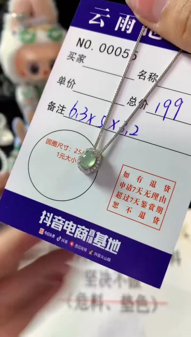 翡翠银S925镶嵌颈饰翡翠