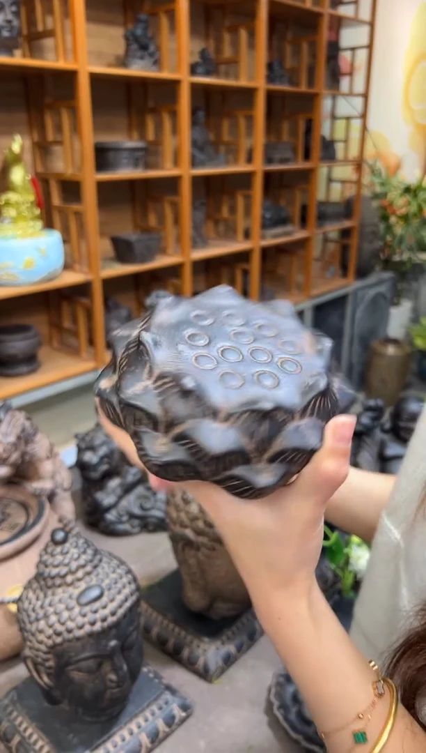 陶土莲蓬实心底座