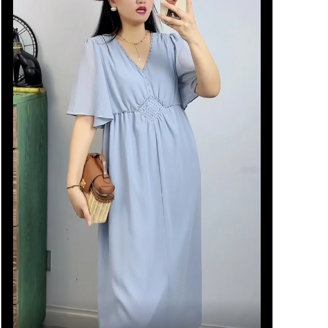 二姐家006芸25178夏季新款时尚收腰显瘦连衣裙