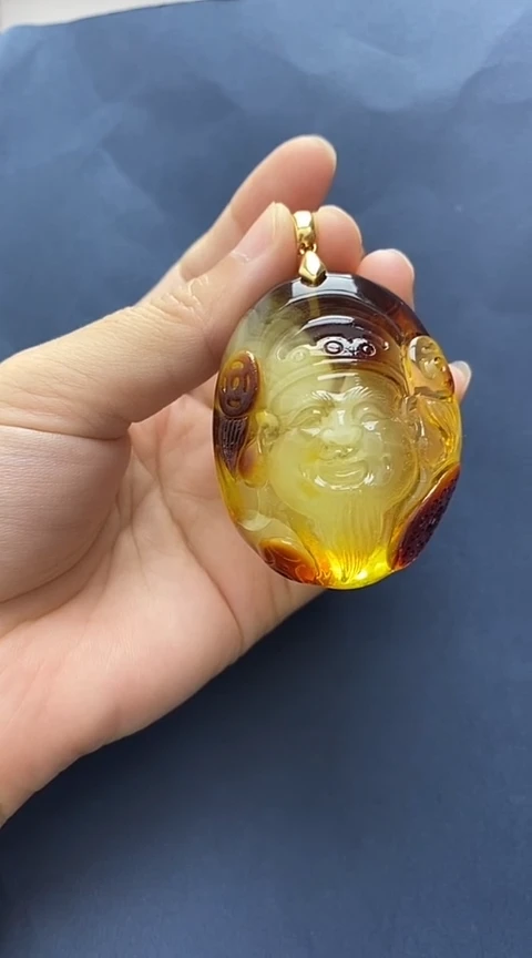 裸石琥珀未镶嵌吊坠