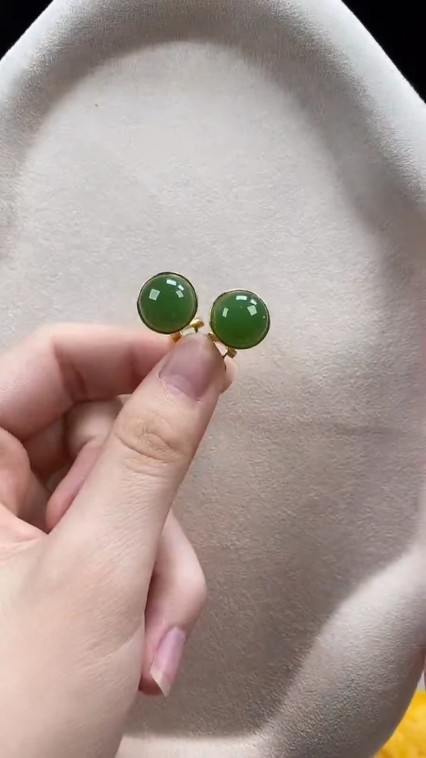未镶嵌和田玉耳饰耳环