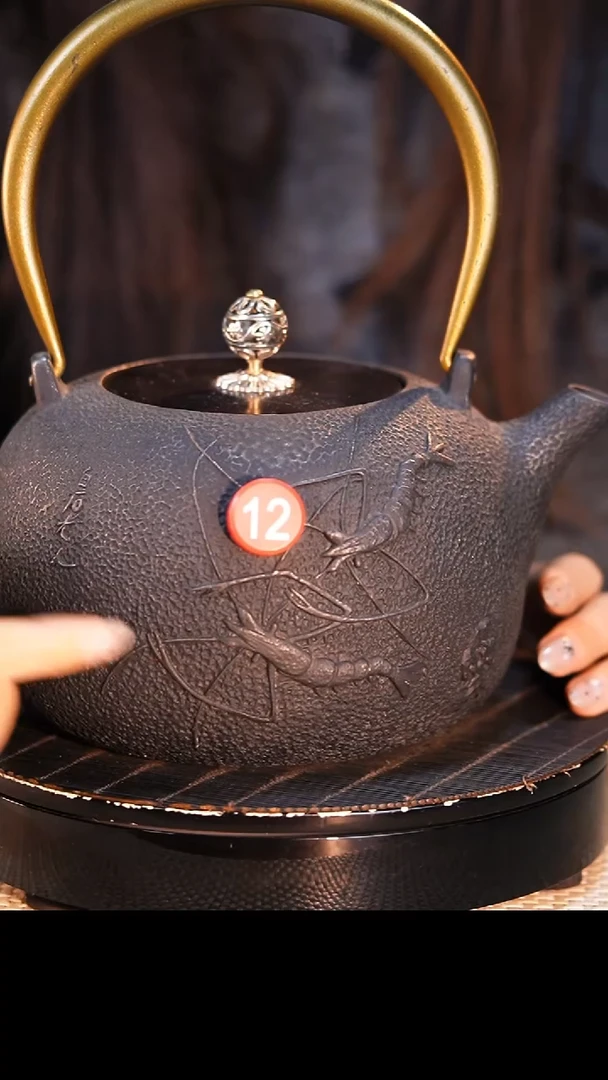 手工壶日本回流砂铁壶煮茶煮水-红12
