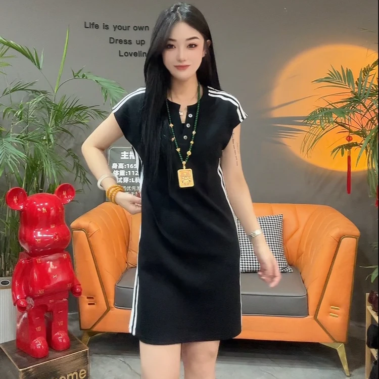 夏季新款条纹连衣裙