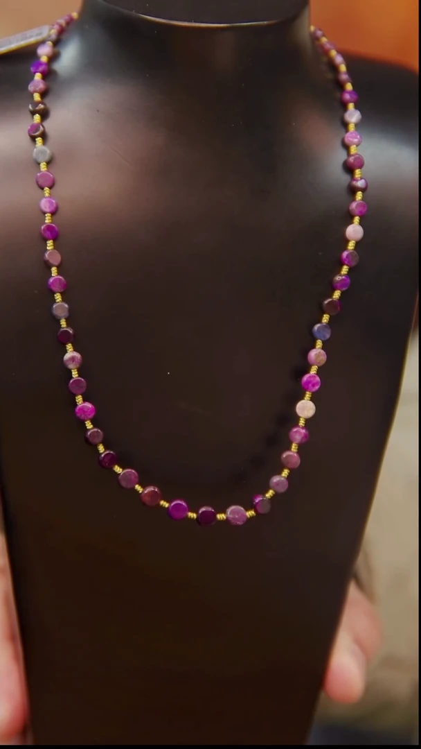 苏纪石（舒俱来）未镶嵌小圆饼项链48号