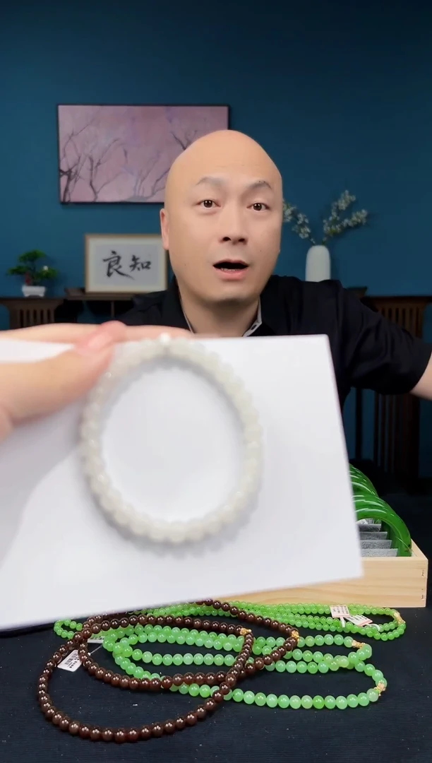 未镶嵌手串和田玉白玉手串 多样性发其一