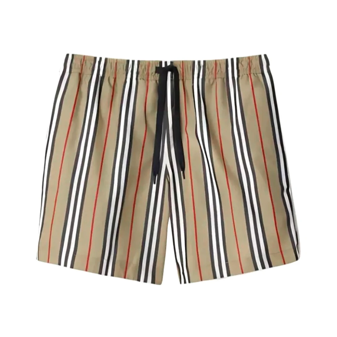 BURBERRY/博柏利(香港发)条纹印花抽绳沙滩短裤8084320/BCJ xyz