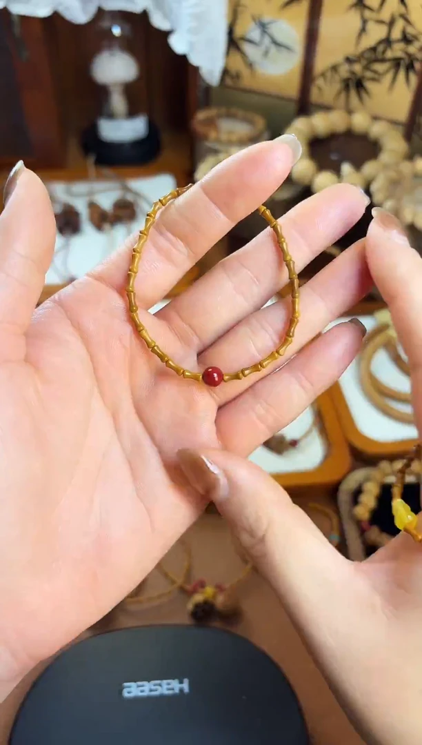 手串桃核【桃源行】竹节款「砂砂」桃木桃核辟•挡•驱•护 备注手围