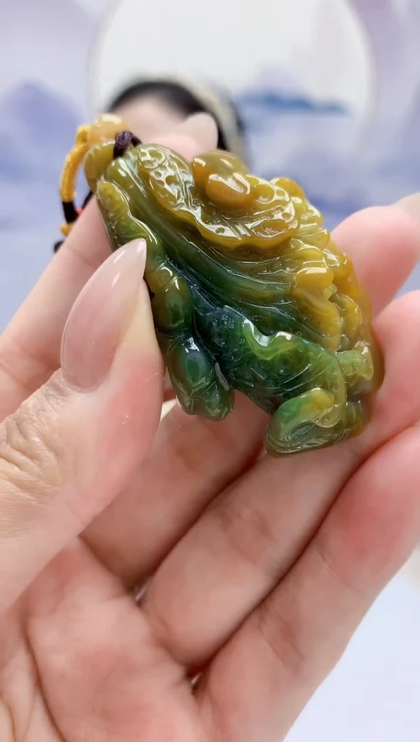 定制翡翠未镶嵌4852MM-毛货挂件15