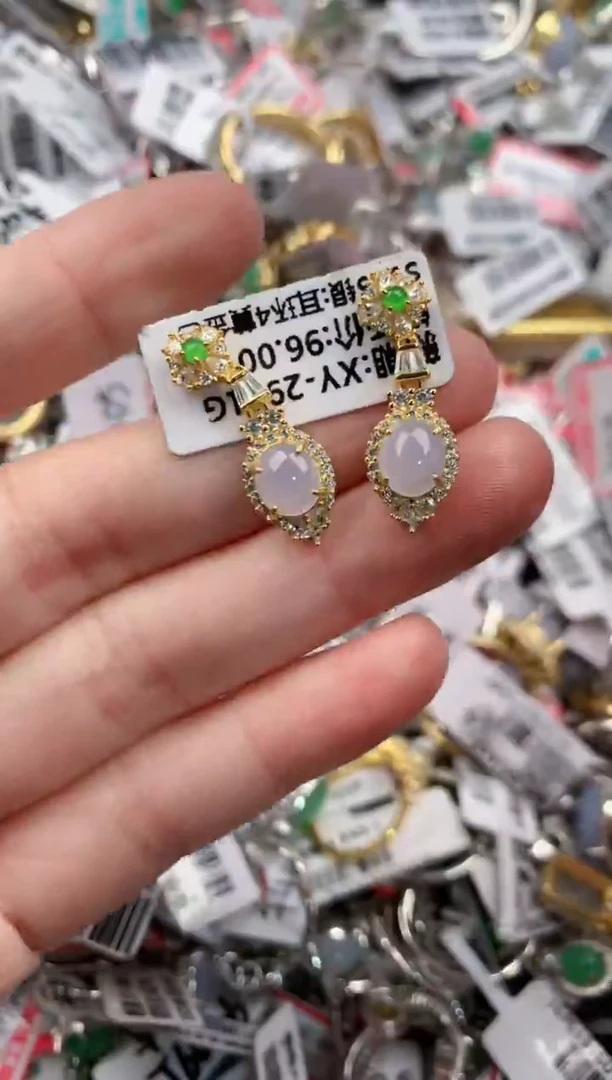 银S925镶嵌戒指翡翠20       6