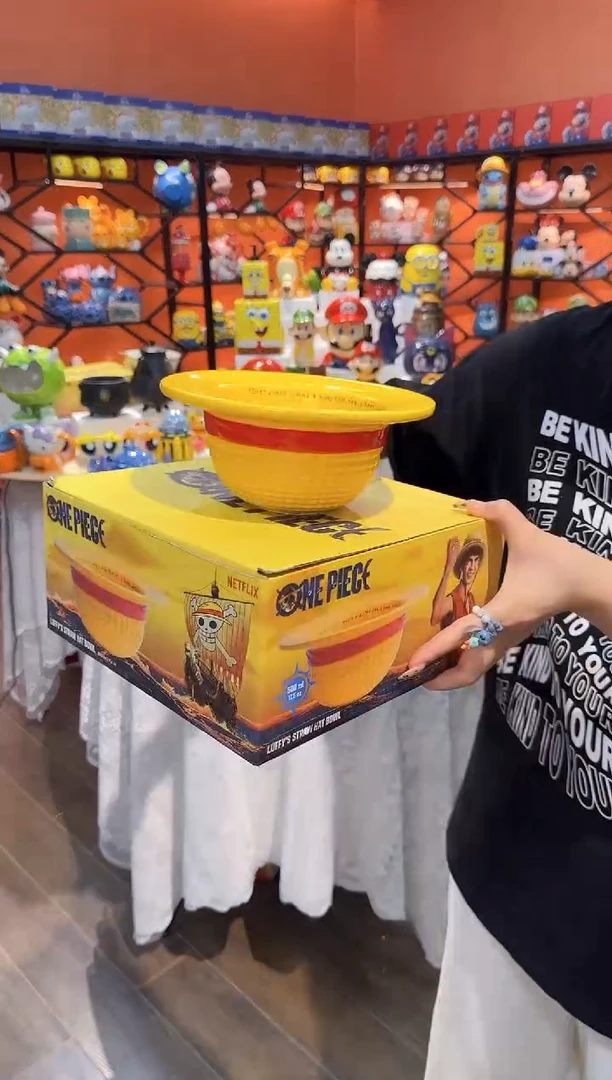 瓷片@@路飞帽水果沙拉碗（礼盒）