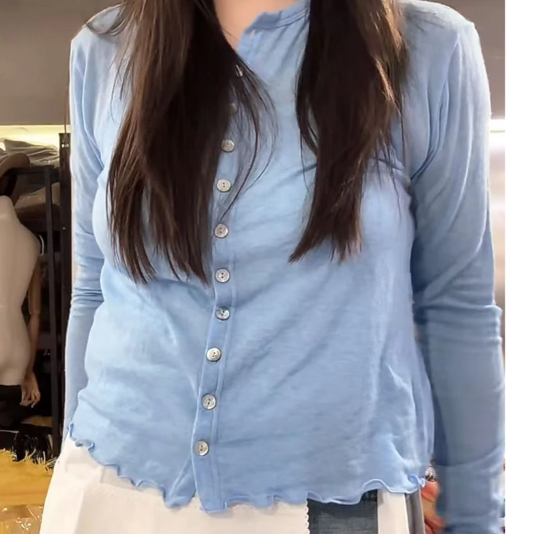 喜喜家新款粉色蓝色黑色开衫