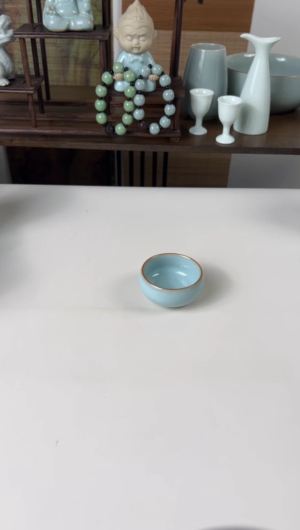 杯天青圈足铜口小禅定一级