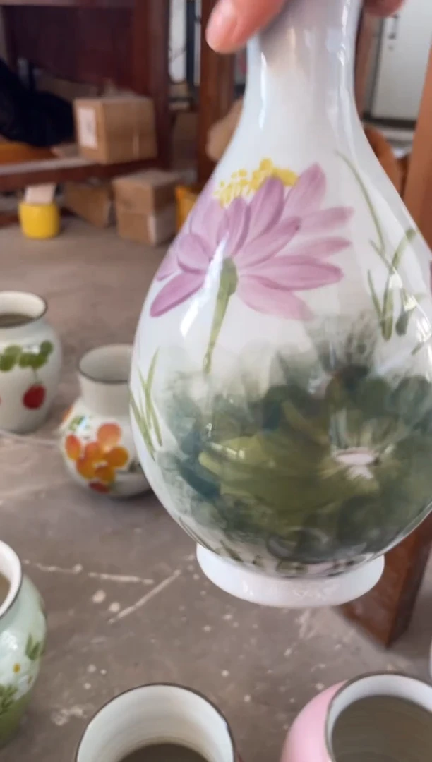 瓶陶景德镇手绘陶瓷