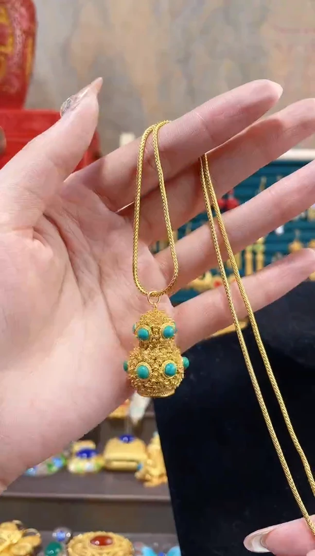 【闪购商品】 非遗绝技花丝镶嵌吊坠