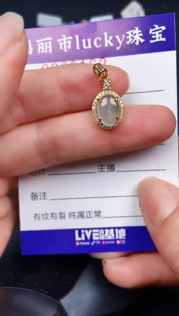 翡翠银S925镶嵌颈饰5162